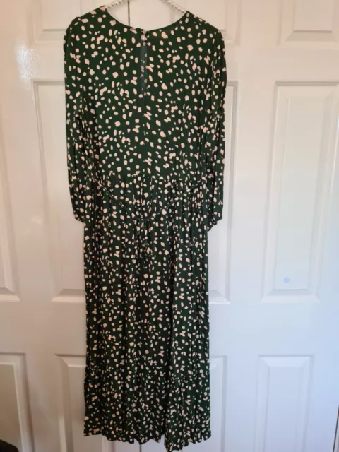 Primark Green Midi Length Dress Size UK 8