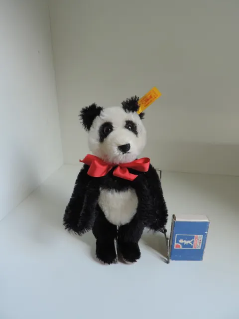 Steiff, Bär,Teddy PANDA,schwarz-weiss,mit K,F,Historische Steiff Miniaturen 2