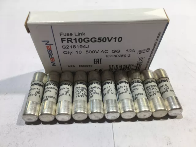 MERSEN FR10GG50V10 500V 10A FERRAZ SHAWMUT Fuse 10x38mm 500V JPSF451 x1/5/10