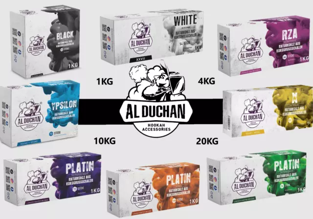 Al Duchan | Premium Shisha Kohle | Kokosnuss | Naturkohle | 28er | 27er | 26er