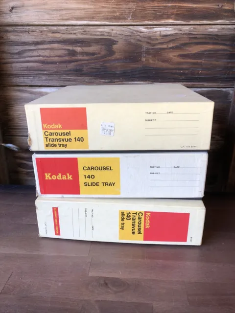 Kodak Carousel Transvue 140 Projector Slide Tray (35mm)- Pack of 3