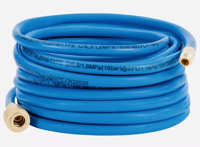 Kit Tuyau Pneumatique 8mm AD - 10 Mètres Noir Avec 16 Connecteurs à Rouleaux - Marque Uxcell