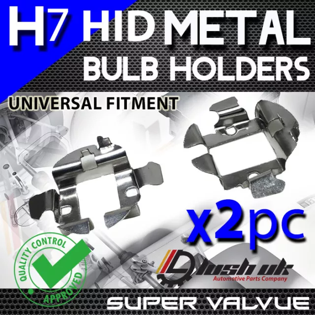 2x H7 METAL BULB HOLDER BRACKET HID Xenon KIT BMW MERCEDES VECTRA H11