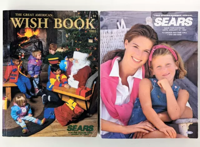 VTG SEARS Catalog Christmas Wish Book 1992 & Spring Summer Annual 1993