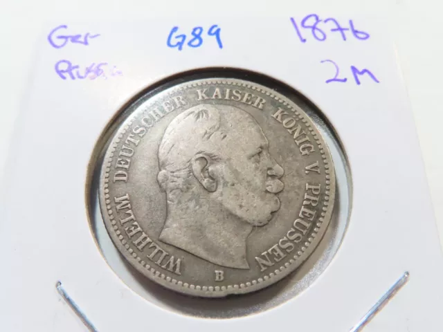 G89 German State Prussia 1876-B 2 Marks