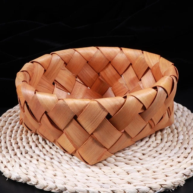 Cesto regalo quadrato legno cesto regalo per frutta cibo piccole cose picnic