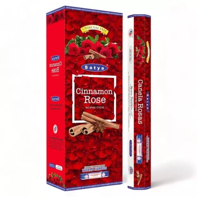 Satya Cinnamon Rose Yoga Incense Sticks Aroma Fragrance 120 sticks
