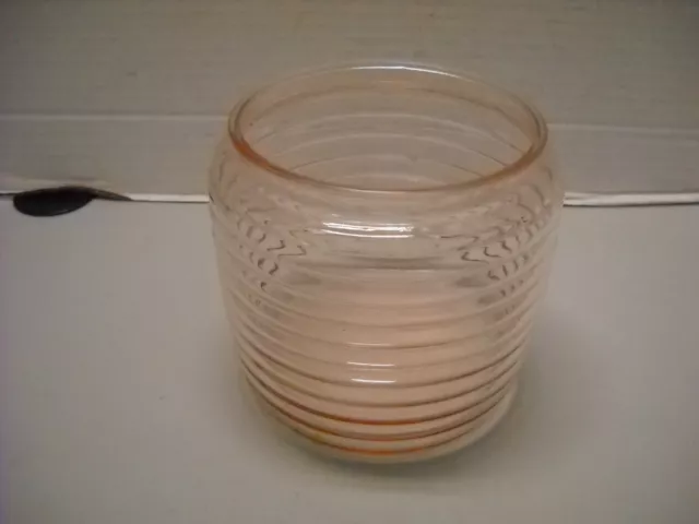 Vintage Pink Depression Glass Biscuit or Cookie Jar Base Canister NO LID