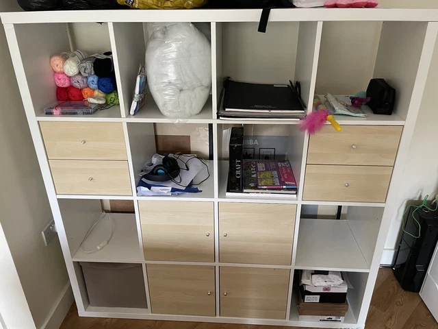 IKEA KALLAX 4X4 Shelving Unit Matt White (147x147cm) good condition £30 ...