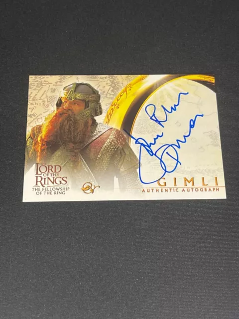 2001 Topps Lord Of The Rings Fotr Autograph Card John Rhys-Davies/Gimli (Ds)