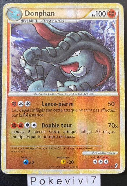 Carte Pokemon DONPHAN 42/95 REVERSE L'Appel des Légendes FR OCCASION