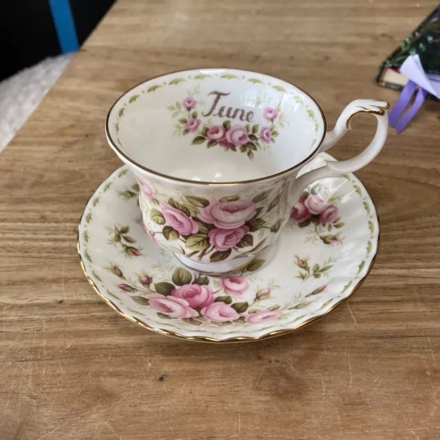 Royal Albert flower of the month series "June" tea cup & saucer 1st Quality
