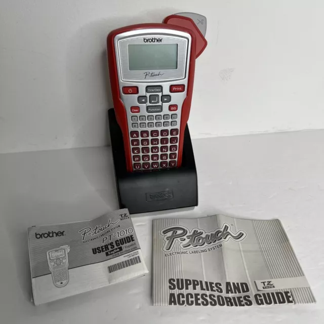 Brother P Touch label maker thermal printer Model PT-1010 red perfect working