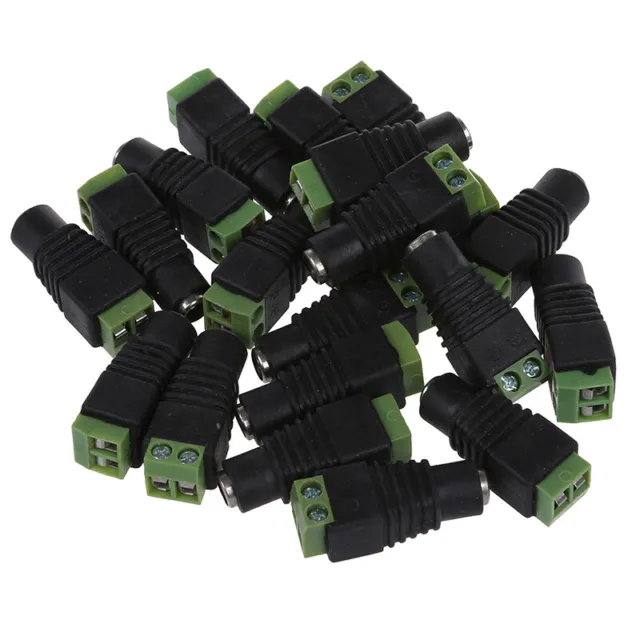 1X(20Pcs CaméRa de VidéOsurveillance 5,5 X 2,1 Mm Câble D'Alimentation Cc C8457