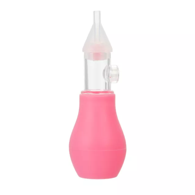Silicone Baby Nose Cleaner Vacuum Sucker Infant Kids Nasal Aspirator (Pink)