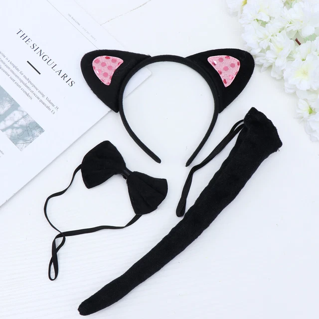 3 Pcs Katze Kopfschmuck Katzenschwanz Kostüm Kinder Kleinkind Cosplay