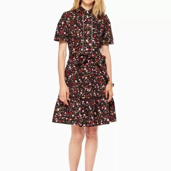 Kate Spade New York - Boho Floral Shirtdress - Size US 6 - Dress - NEW WITH TAGS