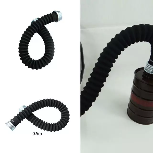 40mm Thread Hose Connector 50-55cm Length Gas Mask Tube Respirator