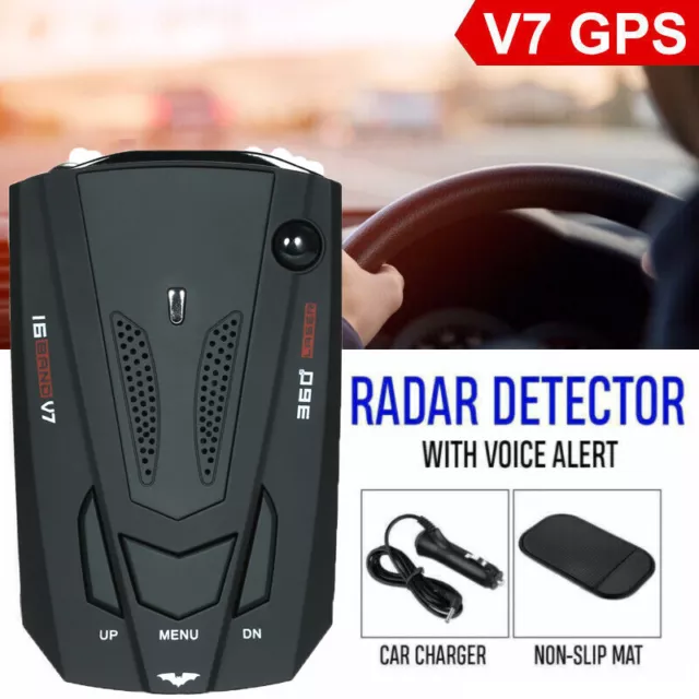 New Car Radar 16 Band V7 GPS Speed Police Safe Detector Voice Alert Laser 360°