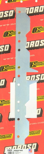 Moroso 25830 : Crankshaft Wiper, Steel, Natural, Trim To Fit, Bbc, .035" Thick