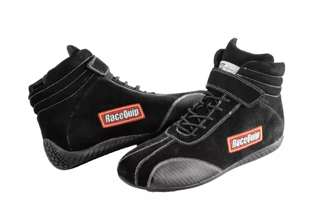 RaceQuip Euro Carbon-L Series Race Shoes Black SFI 3.3 / 5 Rated 30500130RQP