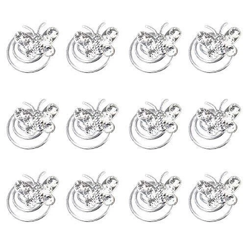 Vpang 12 Pcs Spiral Hair Pins Swirl Hair Twists Coils Hair Clips Wedding