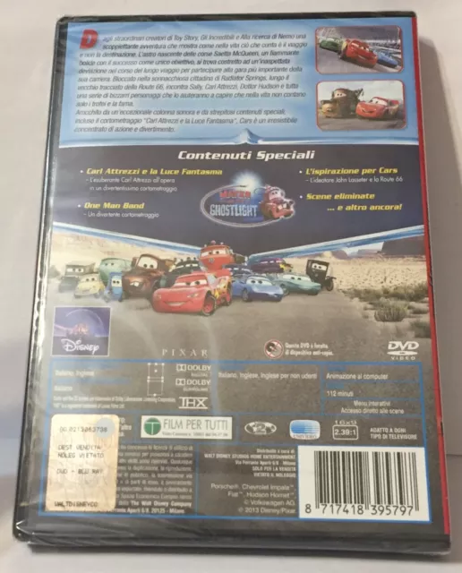 Cars DVD Nuovo Mortori Ruggenti Classici Walt Disney Pixar Primo Film Come Foto 2