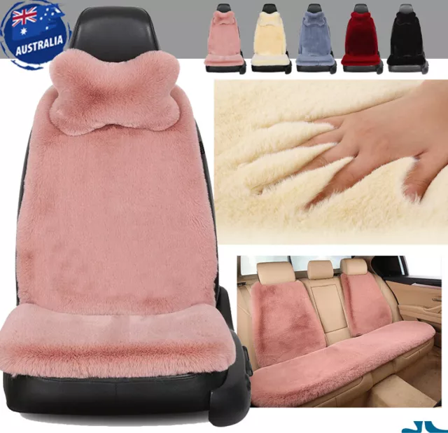 Faux Sheepskin Car Seat Covers Full Set for Land Rover LR3 Range Evoque Sport AU