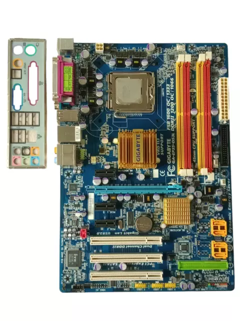 Gigabyte GA-EP35-DS3L Rev:1.0 Motherboard w/ SL9AU Core 2 Duo E6850 + I/O Shield