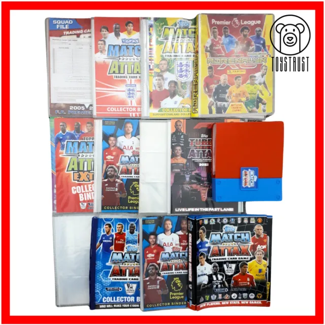 13 Empty Football & Sports Trading Card Collectors Binder Bundle Folder Lot BL1