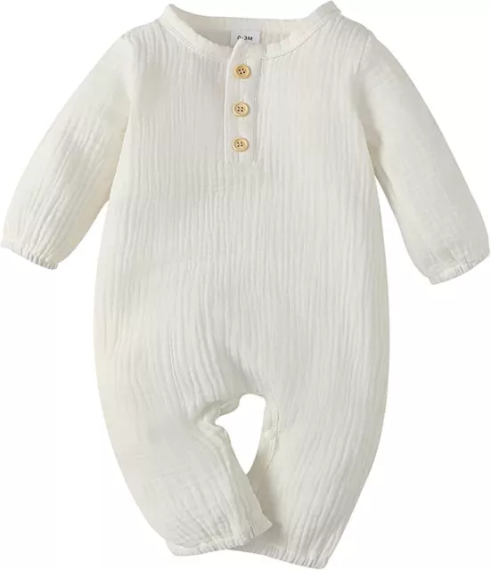 Newborn Infant Baby Boy Girl Kids Cotton Romper Jumpsuit Bodysuit 3-6 MONTHS NEW
