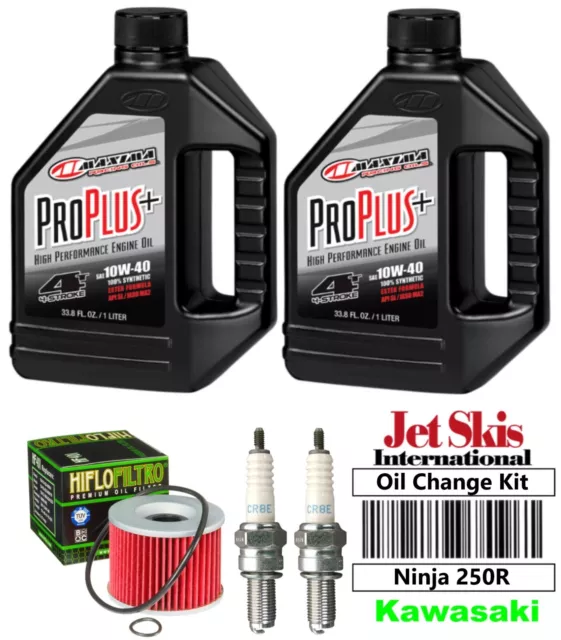 For Kawasaki Ninja 250R EX250J Synthetic Oil Change Kit NGK Plugs Oil Filter For Kawasaki Ninja 250R EX250J Synthetic Oil Change Kit NGK Plugs Oil Filter