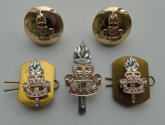 Royal Army Education Corps Anodised Cap/Collar Badges & RAEC Buttons
