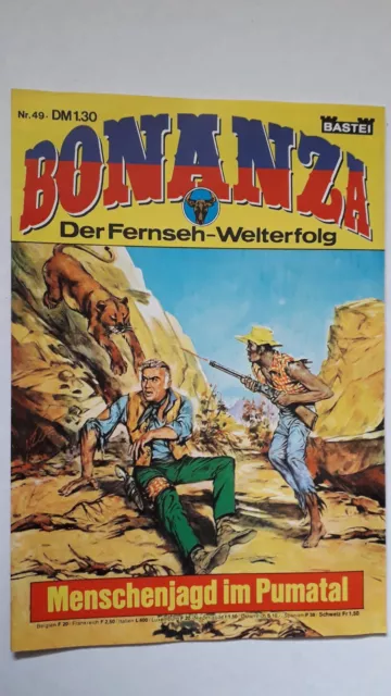 Bonanza Nr.49 mit Poster - TOP Z0-1 Der Fernseh-Welterfolg als BASTEI COMICHEFT