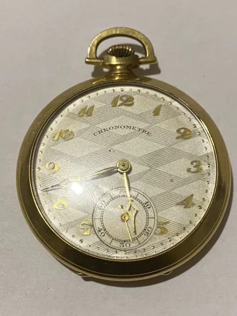 Belle Montre A Gousset Chronomètre  Fonctionne Très Bien