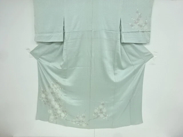 40542# Japanese Kimono / Antique Hitoe Kimono / Shibori / Ume