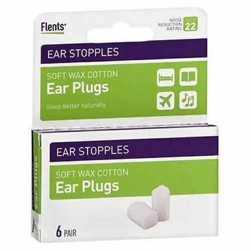 Flents Oreille Stopples Wax-Cotton Prises 6 Paire Par Flents