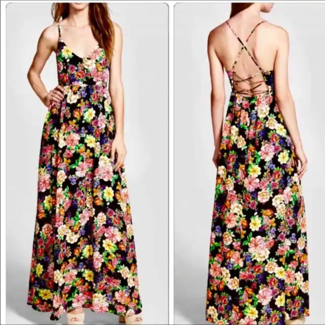 Lucca Couture Floral Maxi Dress XS NWT
