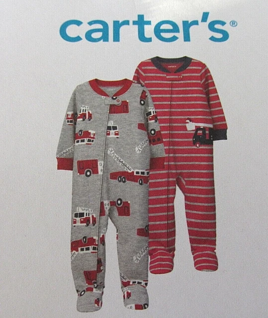 2-Pack Carters Baby Toddler Boys 1 Piece Fleece Footed Pajamas 3T 4T