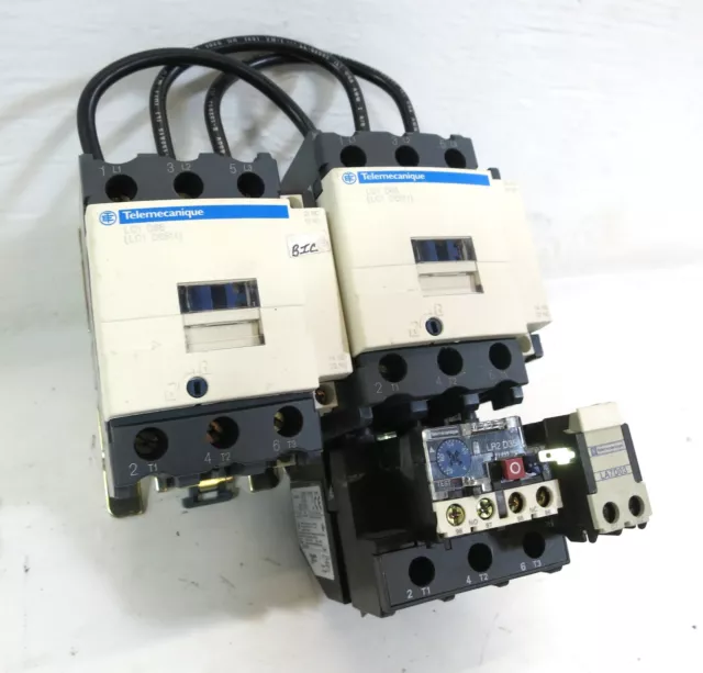 Telemecanique LC1D6511 Reversing Motor Starter LR2D3559 120V Coil LC1 D65 LR2D35