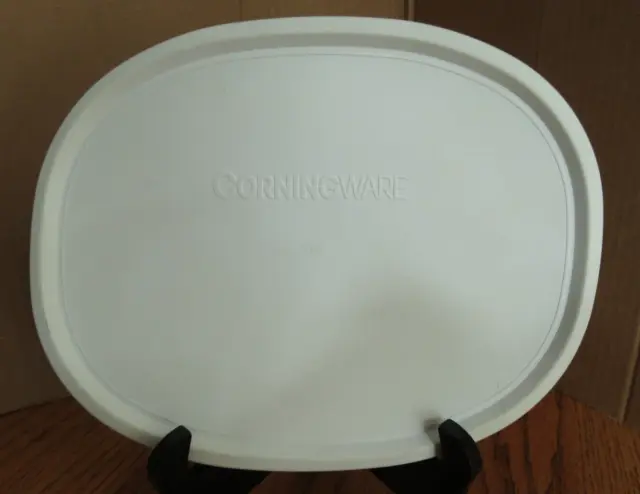 Corning Ware F-12-PC Cover Replacement Lid Oval White Plastic