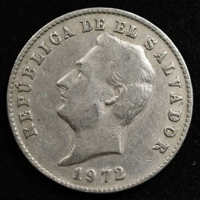 El Salvador 10 Centavos 1972, Coin, Km# 130, Wreath, Inv#E060