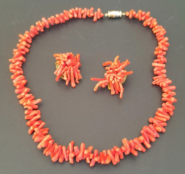 Corail rouge 4 brins de brins de corail naturel - corallium