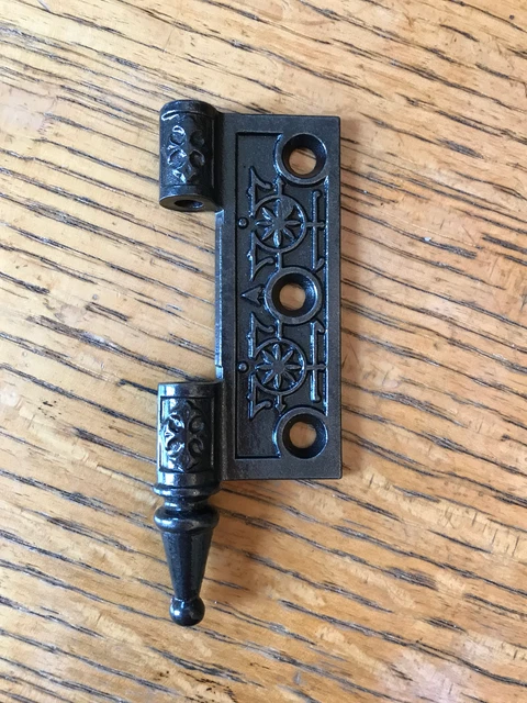 Antique Cast Iron Door Hinge, Right Half Only - 3" x 2½"