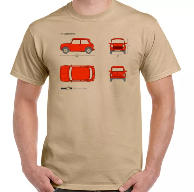 Mini Cooper T-Shirt Herren Retro klassisch britisch John Cooper Works (2000)