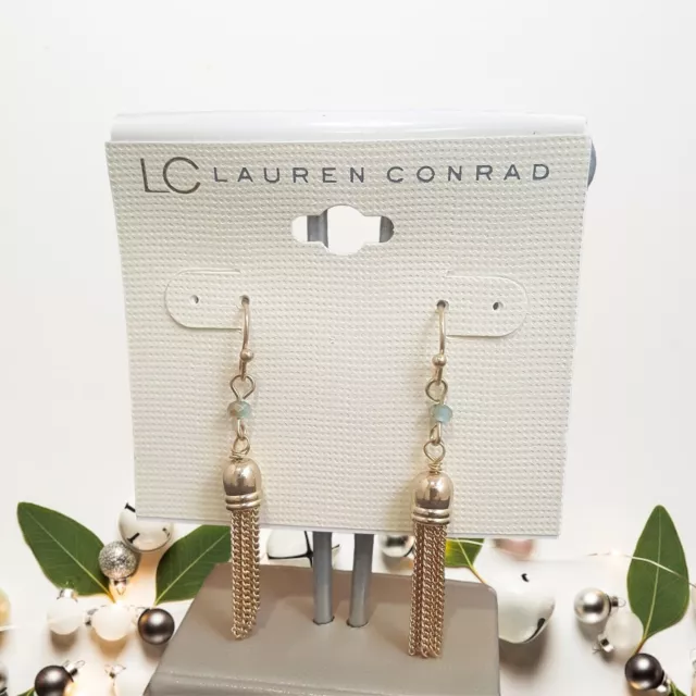 Lc Lauren Conrad Gold Plated Hook Tassel Earrings Nwt