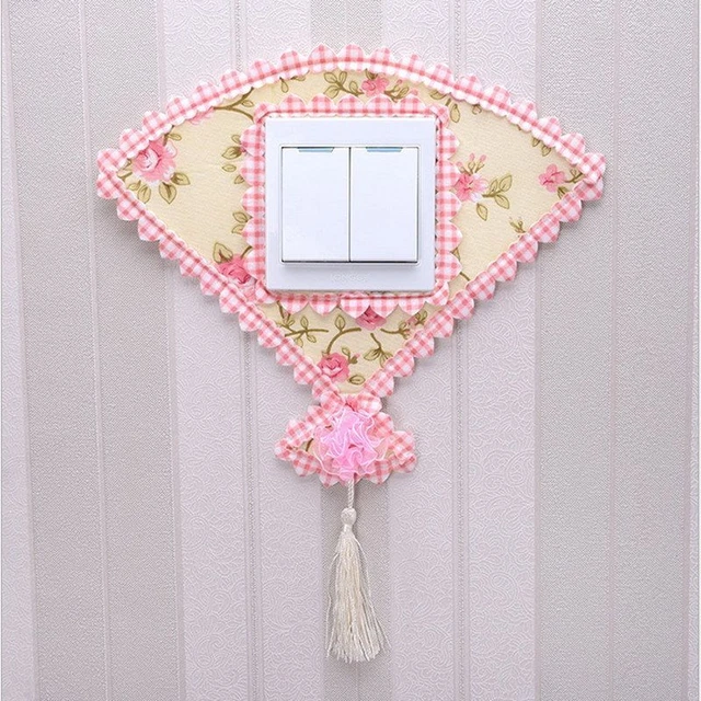 Beautiful Floral Switch Stickers Switch Socket Cover Decor On-off Bedroom De-wf