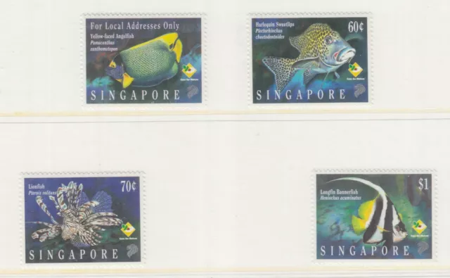 SINGAPORE, 1995 Marine Fish set of 4, mnh.