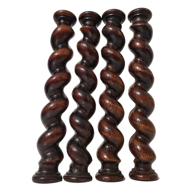 4 Barley twist turned spindle Column 10"63 Antique french architectural salvage