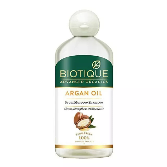 Champú para el cabello con aceite de argán Biotique de Marruecos, 300 ml...